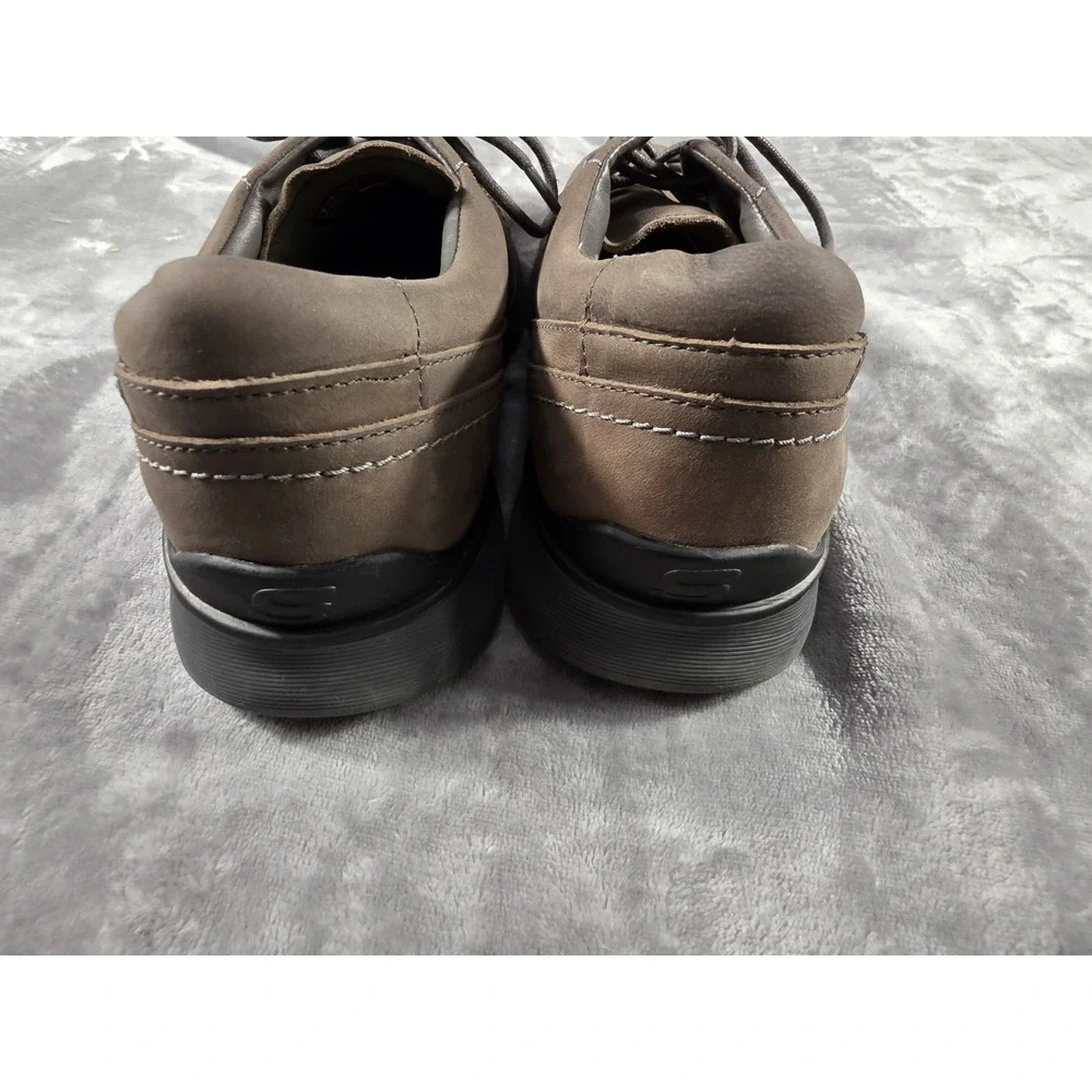 SKECHERS AUGUSTINO CARANO Brown Leather Oxford Shoes, Men's Size 9‎